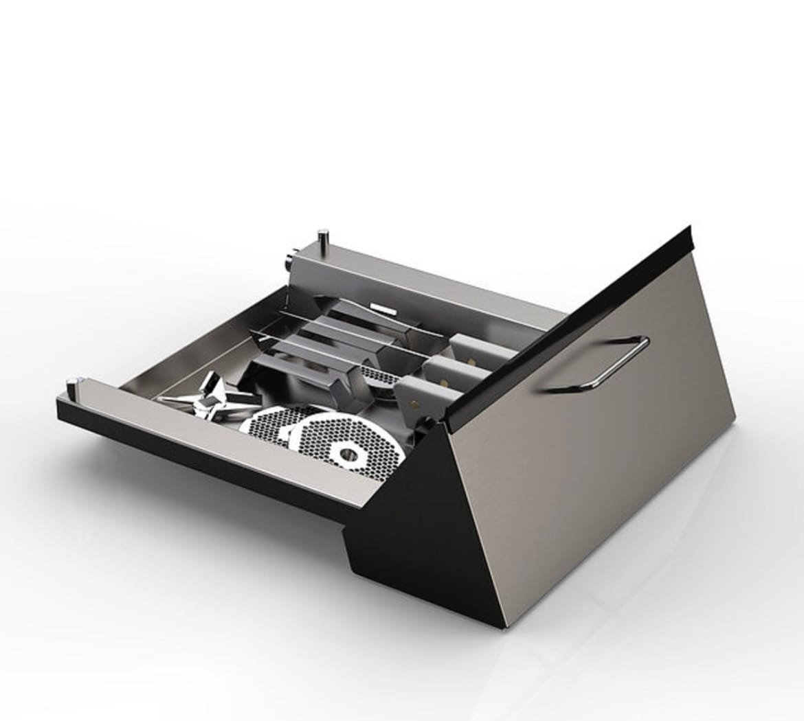 Meat Mincer refrigerated with UV-C sanitizing tools drawer